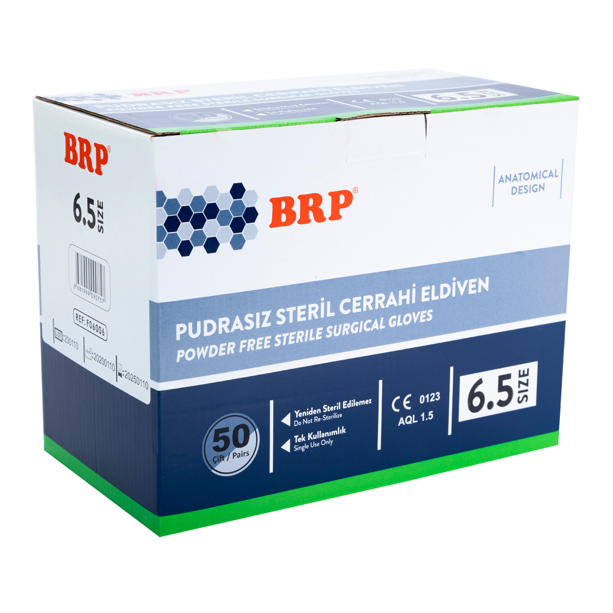 Steril Cerrahi Eldiven Pudrasız No:6.5